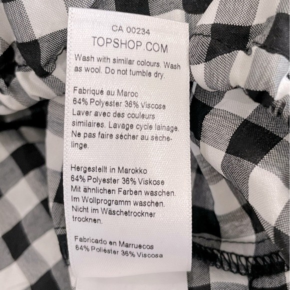 TOPSHOP Off Shoulder Gingham Crop Top (12) - Picture 10 of 12